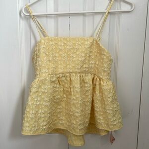 SHEIN size small yellow Flowy tank top.